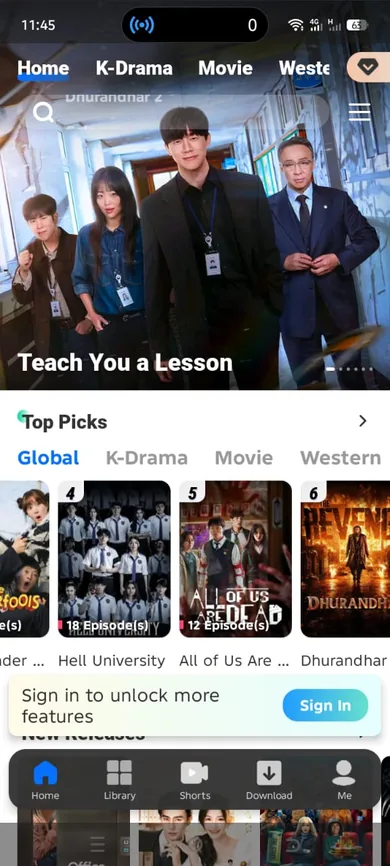 HOME PAGE 1 Movieboxapp homepage